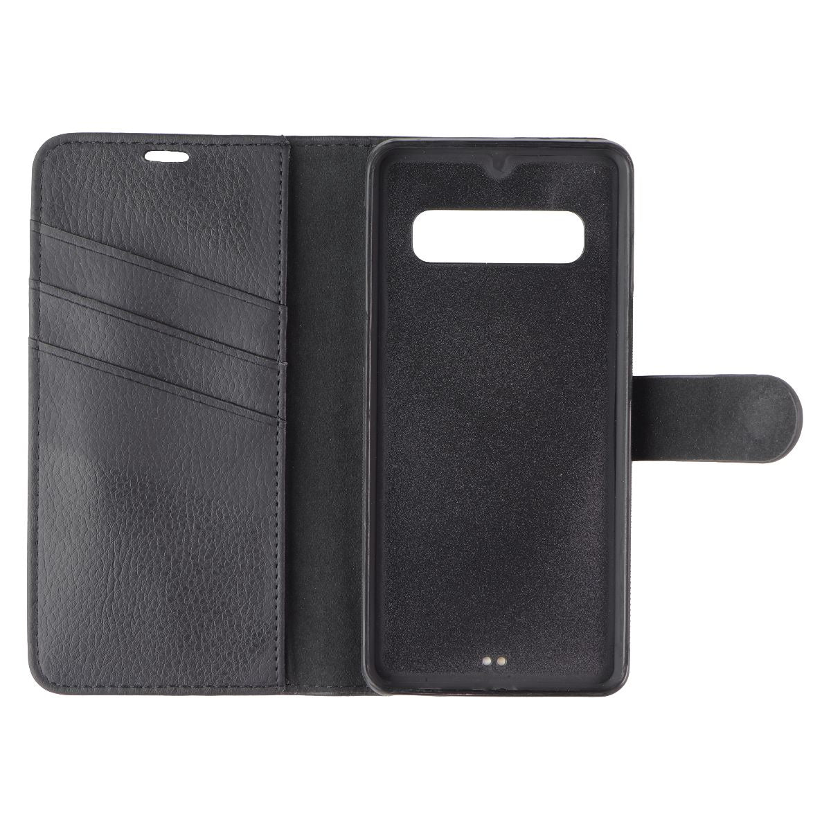 StrongNFree Moderna Plus Series 2-in-1 Wallet Case for Galaxy S10 - Black Cell Phone - Cases, Covers & Skins StrongNFree - Simple Cell Bulk Wholesale Pricing - USA Seller