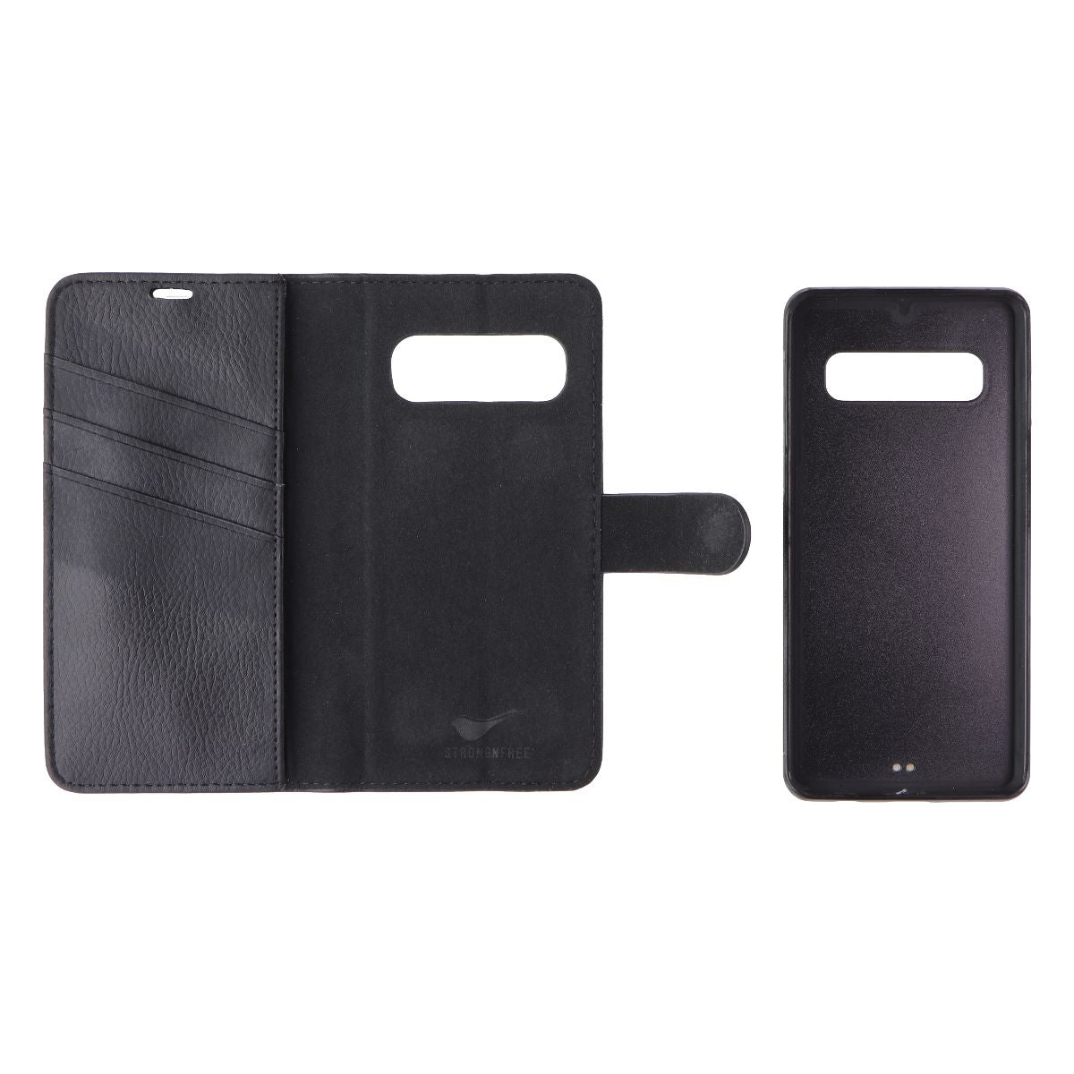 StrongNFree Moderna Plus Series 2-in-1 Wallet Case for Galaxy S10 - Black Cell Phone - Cases, Covers & Skins StrongNFree - Simple Cell Bulk Wholesale Pricing - USA Seller