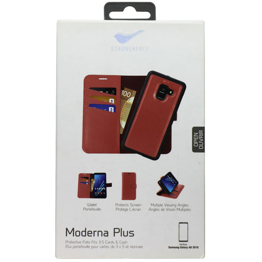 Strongnfree Moderna Plus Folio Wallet Case for Galaxy A8 (2018) - Dusty Red Cell Phone - Cases, Covers & Skins StrongNFree    - Simple Cell Bulk Wholesale Pricing - USA Seller
