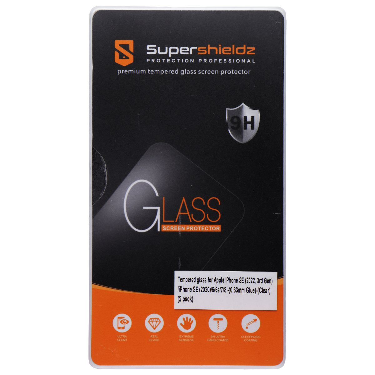 SuperShieldz Glass Screen Protector for iPhone SE (2022)/ (2020)/6/6s/7/8 Cell Phone - Screen Protectors SuperShieldz    - Simple Cell Bulk Wholesale Pricing - USA Seller