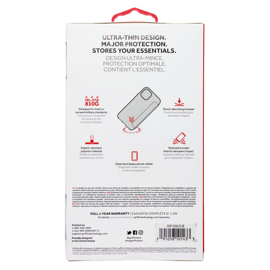 Griffin Survivor Clear Wallet Case for Apple iPhone 11 Pro Max - Clear/Black