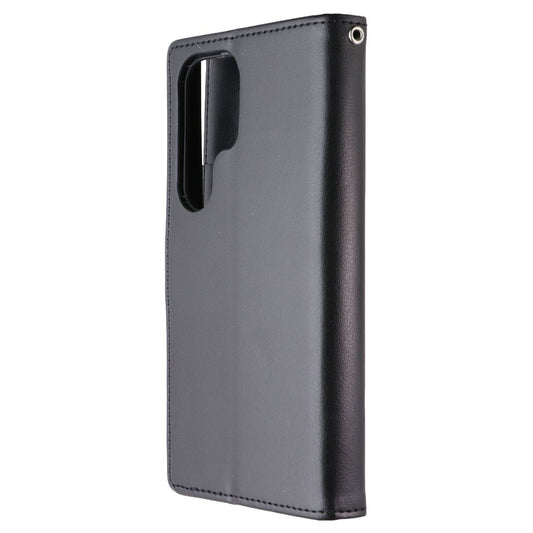 SYB Tech Accessory Folio Case for Samsung Galaxy S24 Ultra - Black Leather Cell Phone - Cases, Covers & Skins SYB - Simple Cell Bulk Wholesale Pricing - USA Seller