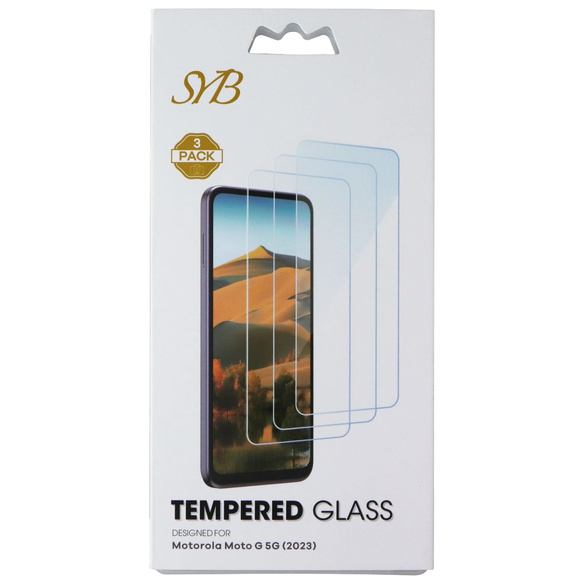 SYB Tempered Glass Screen Protector for Motorola Moto G 5G (2023) - 3 Pack Cell Phone - Screen Protectors SYB - Simple Cell Bulk Wholesale Pricing - USA Seller