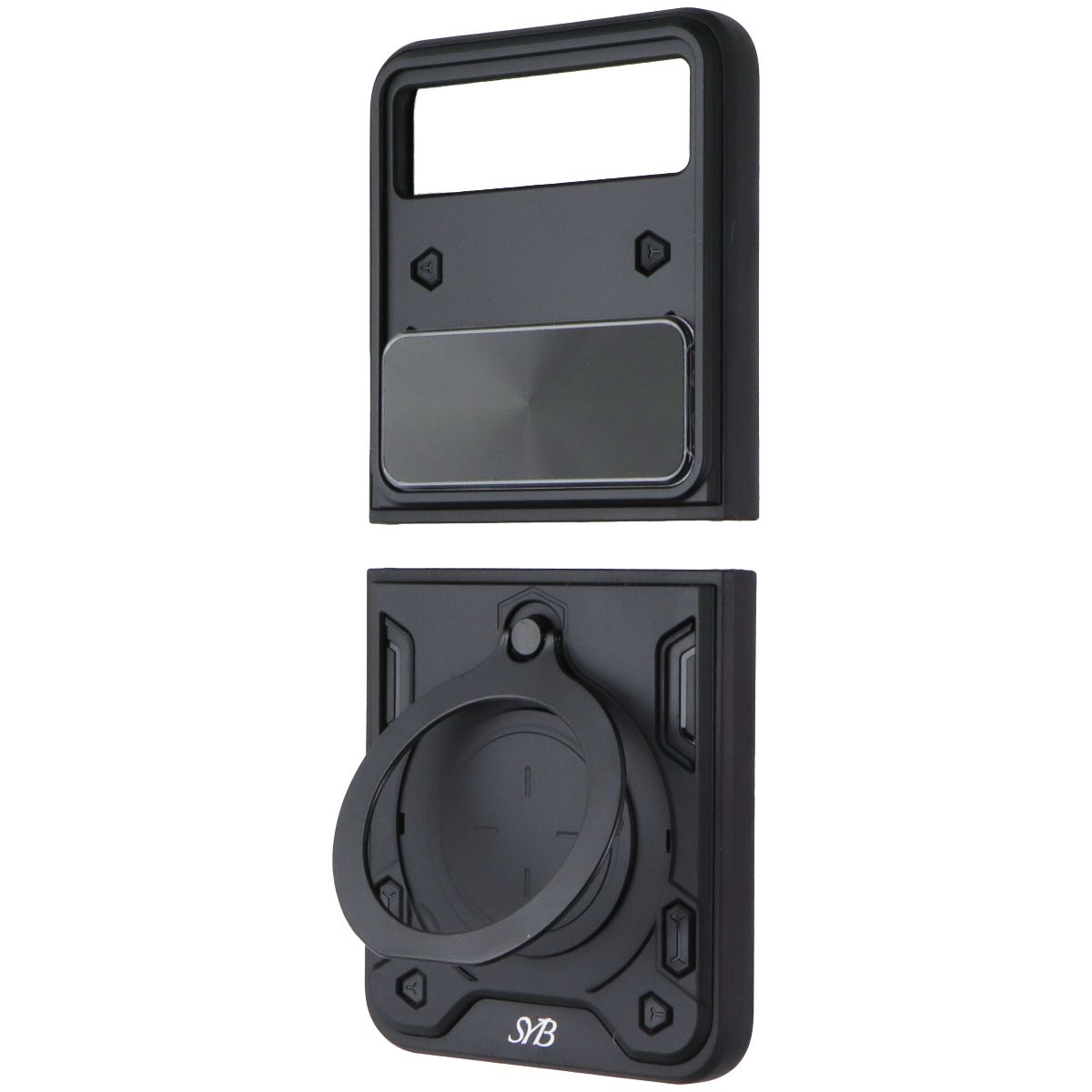 SYB Hybrid Protector Case with Ring Stand for Motorola RAZR (2023) - Black Cell Phone - Cases, Covers & Skins SYB - Simple Cell Bulk Wholesale Pricing - USA Seller