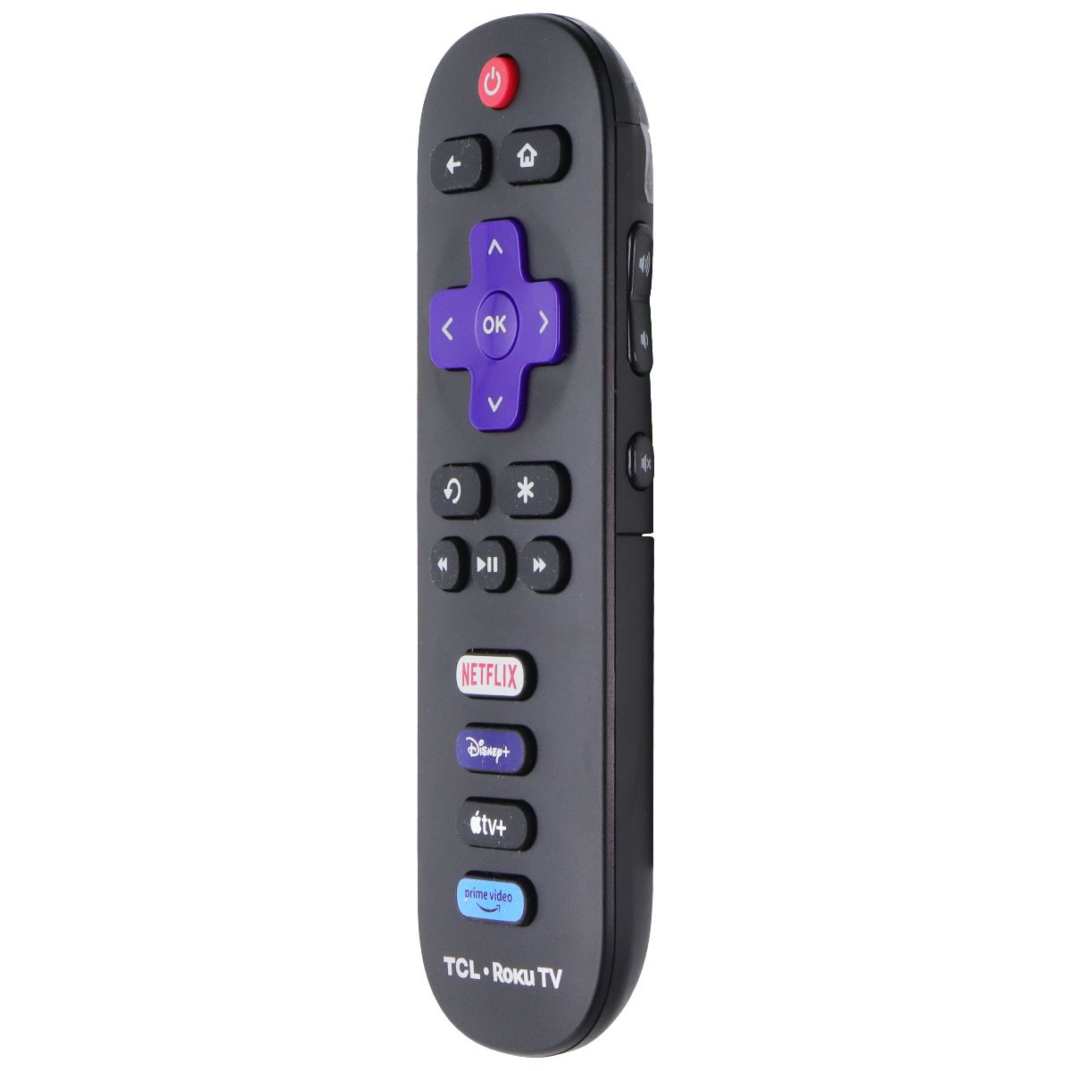 TCL Roku Remote with Netflix/Disney+/Apple+/Prime Video Hot Keys (RC280) - Black TV, Video & Audio Accessories - Remote Controls TCL - Simple Cell Bulk Wholesale Pricing - USA Seller