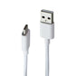 TCL (2.5-Foot) USB to USB-C Charge/Sync Cable - White (CDA0000128C1) Cell Phone - Cables & Adapters TCL - Simple Cell Bulk Wholesale Pricing - USA Seller
