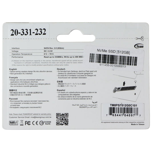 TeamGroup (512GB) MS30 M.2 Solid State Drive Internal SATA III 6Gb/s Digital Storage - Solid State Drives TeamGroup - Simple Cell Bulk Wholesale Pricing - USA Seller