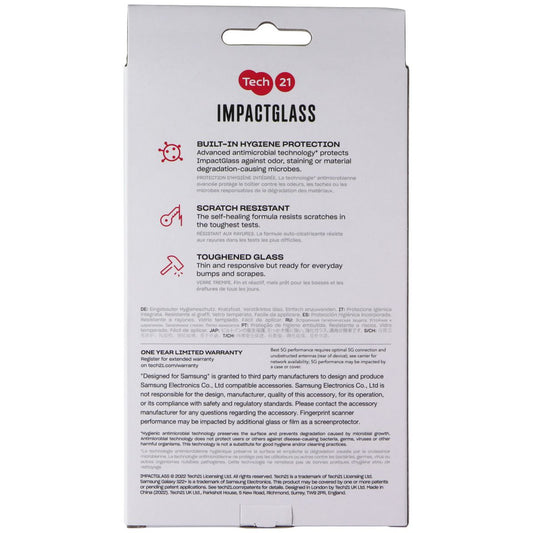 Tech21 ImpactGlass Series Screen Protector for Samsung Galaxy (S22+) - Clear Cell Phone - Screen Protectors Tech21 - Simple Cell Bulk Wholesale Pricing - USA Seller