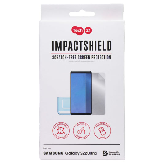 Tech21 ImpactShield Screen Protector for Samsung Galaxy S22 Ultra Cell Phone - Screen Protectors Tech21 - Simple Cell Bulk Wholesale Pricing - USA Seller