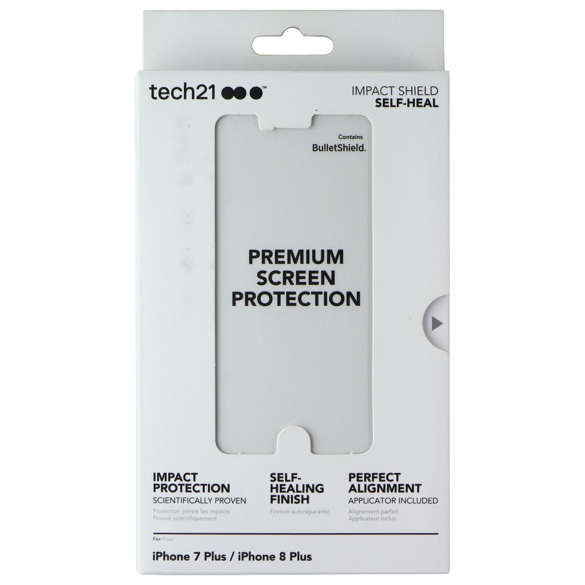 Tech21 Impact Shield Screen Protector for Apple iPhone 8 Plus/7 Plus - Clear Cell Phone - Cases, Covers & Skins Tech21 - Simple Cell Bulk Wholesale Pricing - USA Seller