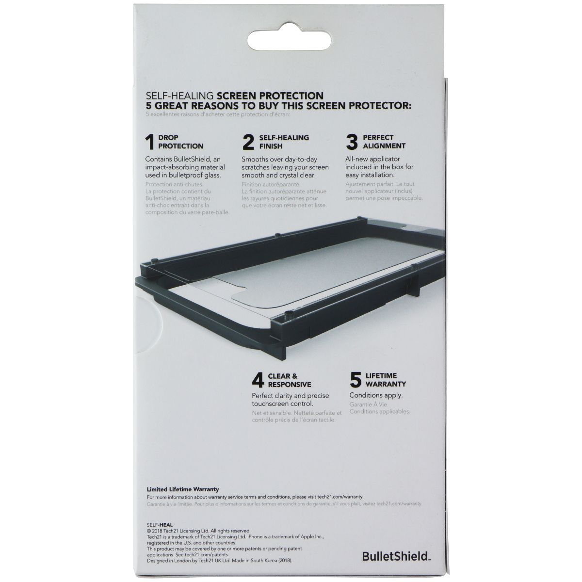 Tech21 Impact Shield Screen Protector for Apple iPhone 8 Plus/7 Plus - Clear Cell Phone - Cases, Covers & Skins Tech21 - Simple Cell Bulk Wholesale Pricing - USA Seller