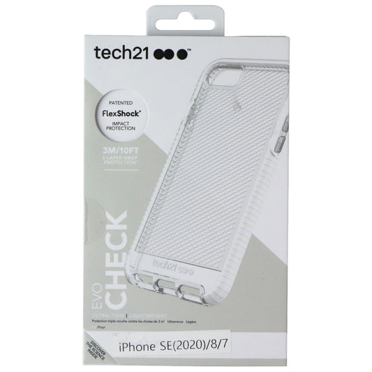 Tech21 Evo Check Series Flexible Gel Case Cover Apple iPhone 8 7 - Clear / White Cell Phone - Cases, Covers & Skins Tech21 - Simple Cell Bulk Wholesale Pricing - USA Seller