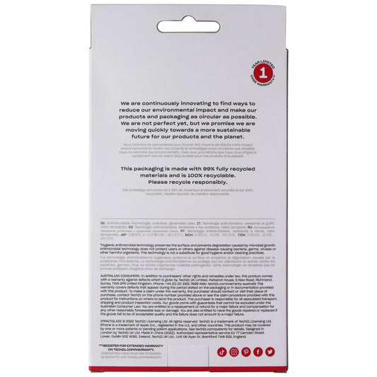 Tech21 Impact Glass Series Case for Apple iPhone 14 Pro - Clear