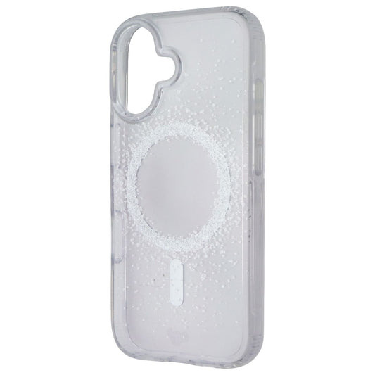 Tech21 Evo Sparkle Case for MagSafe for Apple iPhone 16 - Focus (Clear/Silver)
