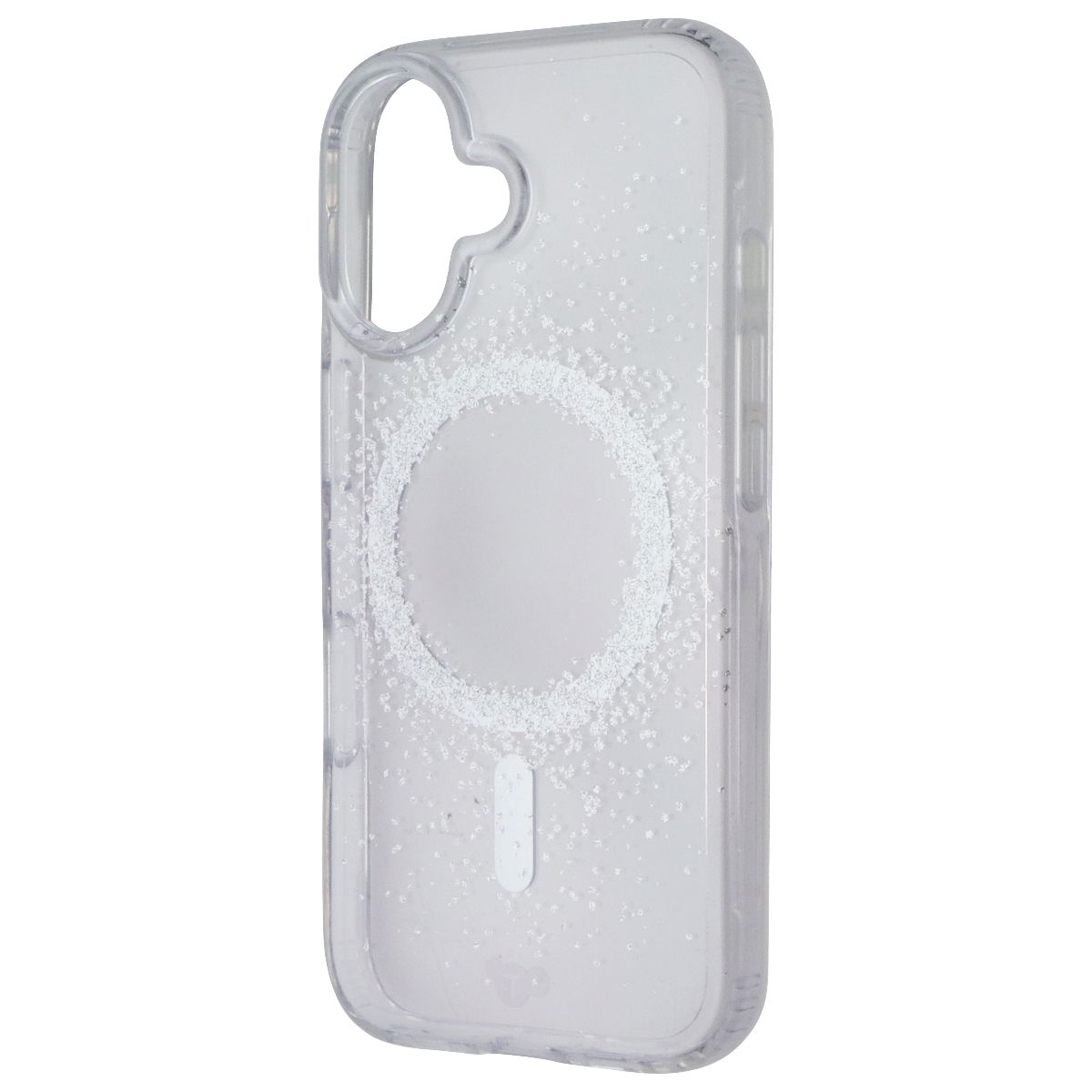 Tech21 Evo Sparkle Series Case for MagSafe for Apple iPhone 16 - Clear/Silver