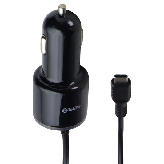 TekYa 3.4A High Speed USB-C Car Charger - Black Cell Phone - Chargers & Cradles TekYa - Simple Cell Bulk Wholesale Pricing - USA Seller