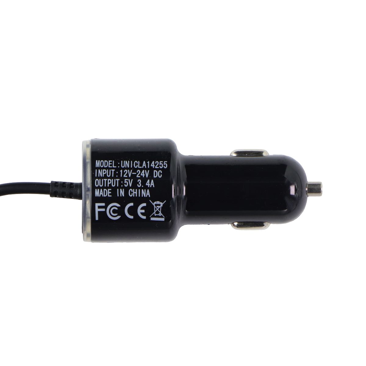 TekYa 3.4A High Speed USB-C Car Charger - Black Cell Phone - Chargers & Cradles TekYa - Simple Cell Bulk Wholesale Pricing - USA Seller