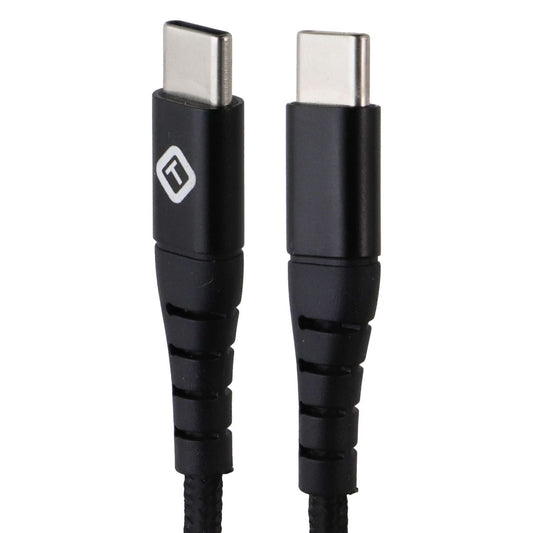 TekYa (6-Foot) Braided Cable - Power Delivery USB-C to USB-C - Black