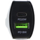 TekYa 38W Dual Port Car Charger Head with USB-C PD - Black Cell Phone - Chargers & Cradles TekYa - Simple Cell Bulk Wholesale Pricing - USA Seller