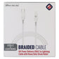TekYa (6-Foot) Braided Cable - Power Delivery USB-C to Lightning 8-Pin - White