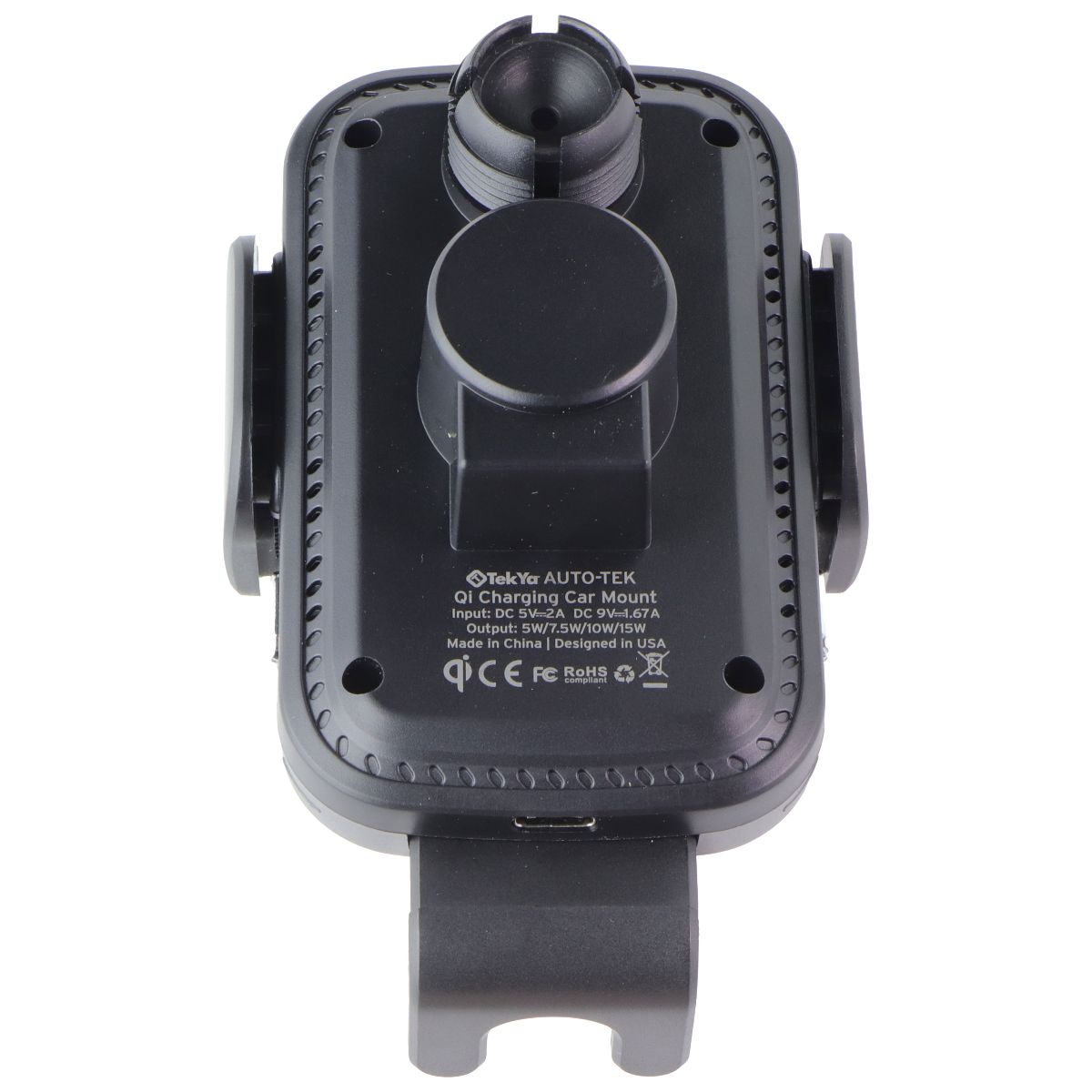 TekYa (15W) Auto-Tek Qi Wireless Charging Car Mount with Auto Clamp - Black Cell Phone - Chargers & Cradles TekYa - Simple Cell Bulk Wholesale Pricing - USA Seller