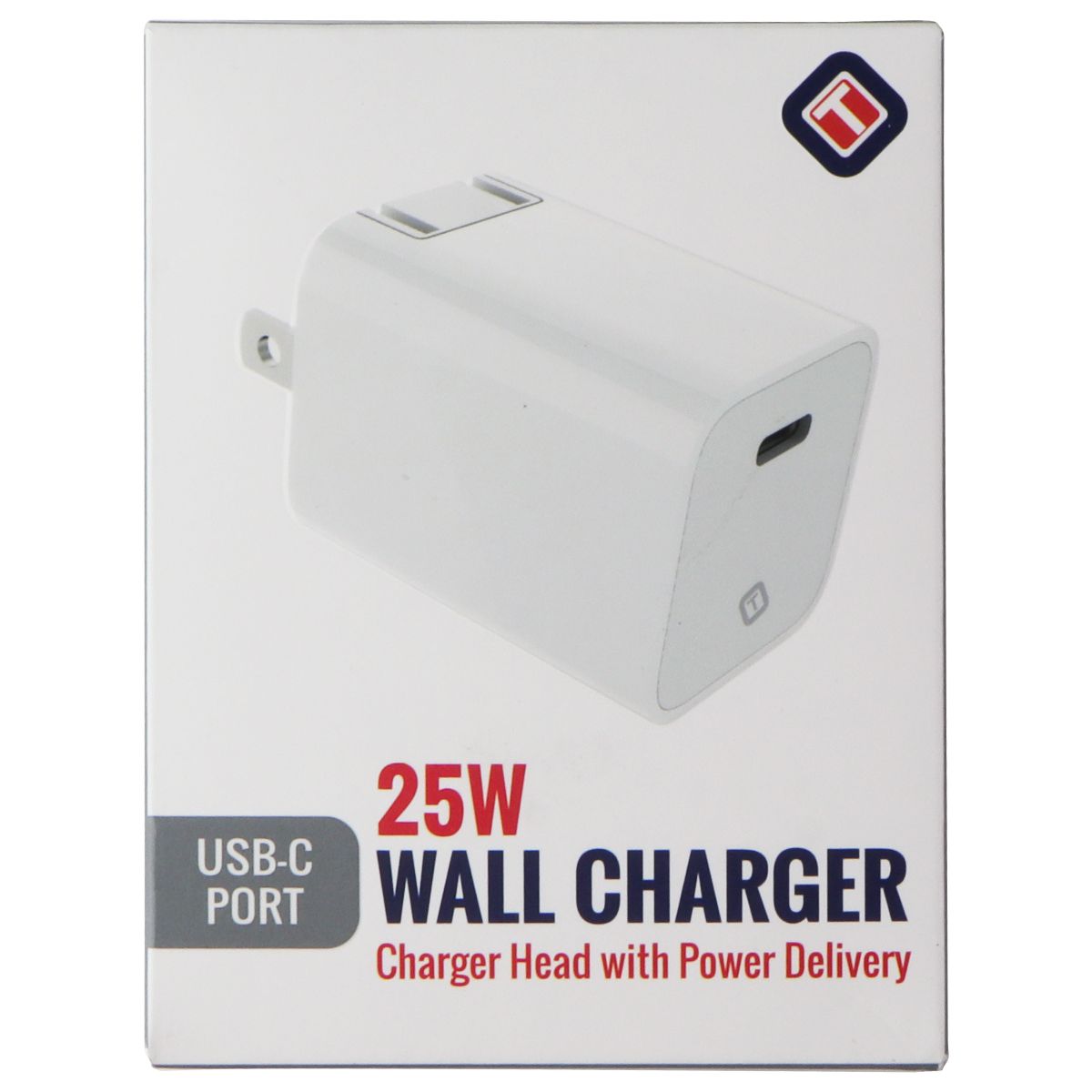 TekYa 25W USB-C Wall Charger for Smartphones/Tablets - White (UNIACT20394) Cell Phone - Chargers & Cradles TekYa - Simple Cell Bulk Wholesale Pricing - USA Seller