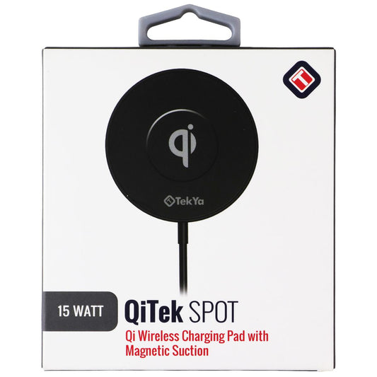 TekYa (15W) QiTek Spot Qi Wireless Charging Pad with Magnetic Suction - Black Cell Phone - Chargers & Cradles TekYa - Simple Cell Bulk Wholesale Pricing - USA Seller
