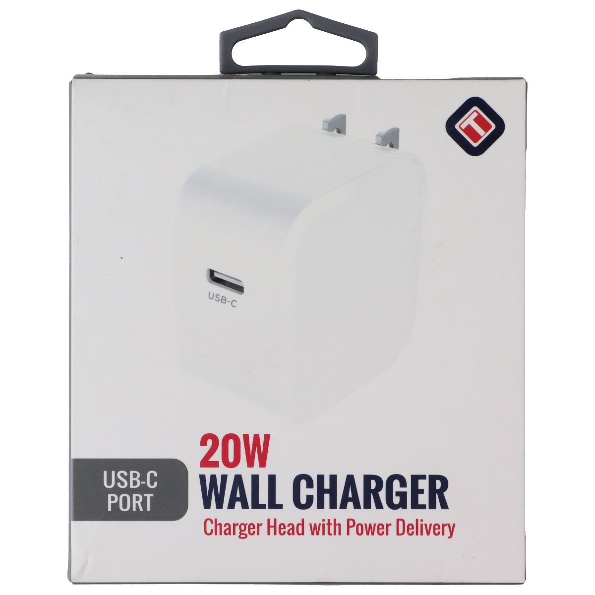TekYa (20W) USB-C Port Wall Charger Adapter with Power Delivery - White