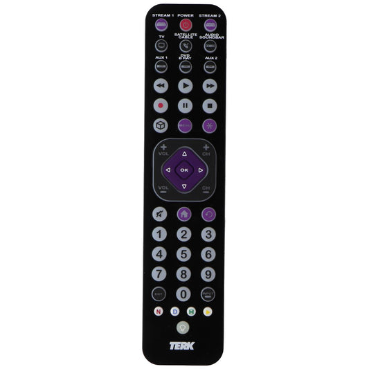TERK - Rechargeable 8-Device Backlit Universal Remote - Black (TKTC8GB) TV, Video & Audio Accessories - Remote Controls TERK    - Simple Cell Bulk Wholesale Pricing - USA Seller