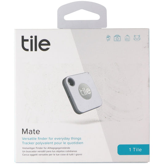 Tile Mate (2020 Model, 1 Pack) Bluetooth Tracker - White/Gray
