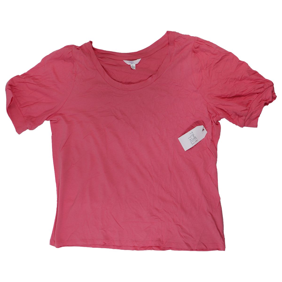 Time and Tru Women's Puff Sleeve Top - Size Large - Coral Rose Other Sporting Goods Time and Tru - Simple Cell Bulk Wholesale Pricing - USA Seller