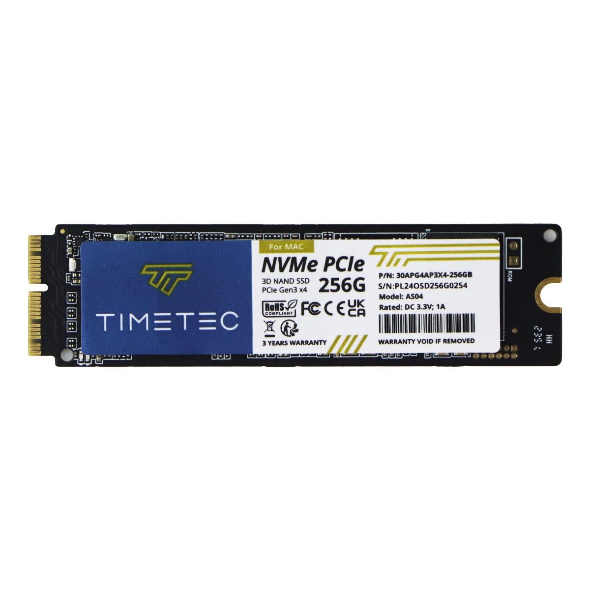 TIMETEC (256GB) NVMe PCIe Gen3 x4 3D NAND Internal Solid State Drive SSD (AS04) Digital Storage - Solid State Drives TIMETEC - Simple Cell Bulk Wholesale Pricing - USA Seller