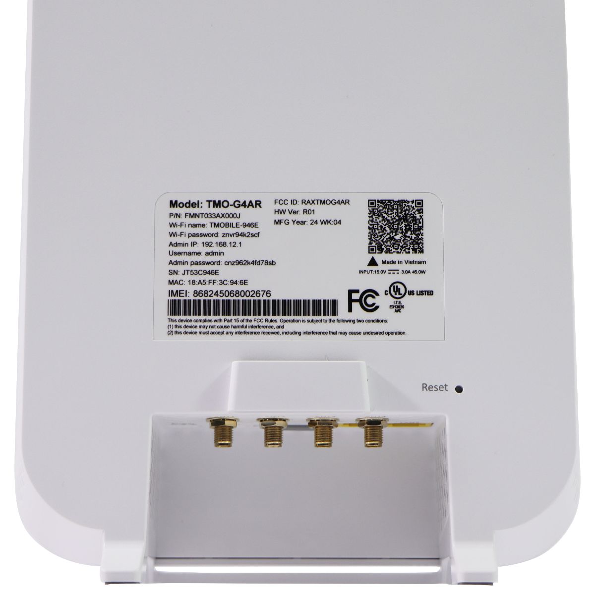T-Mobile T-Internet 5G Gateway (TMO-G4AR) - White Networking - Other Home Networking T-Mobile - Simple Cell Bulk Wholesale Pricing - USA Seller
