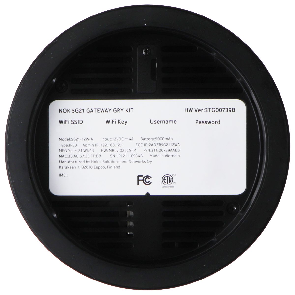 T-Mobile High Speed Internet Gateway (4G/5G) (NOK 5G21) Networking - Other Home Networking T-Mobile - Simple Cell Bulk Wholesale Pricing - USA Seller