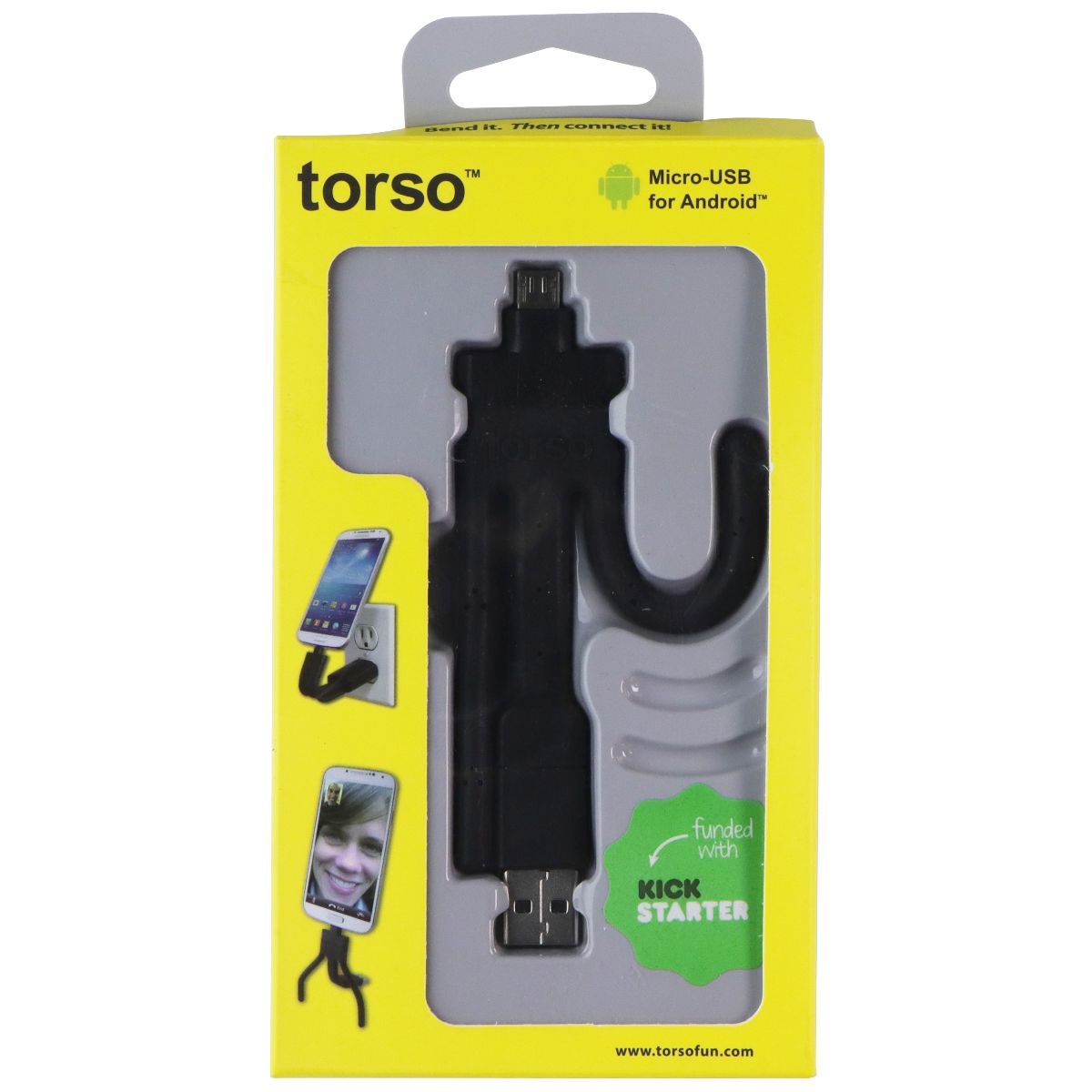 Torso Charge and Sync Micro-USB Adapter & Tripod - Black Cell Phone - Cables & Adapters Torso - Simple Cell Bulk Wholesale Pricing - USA Seller