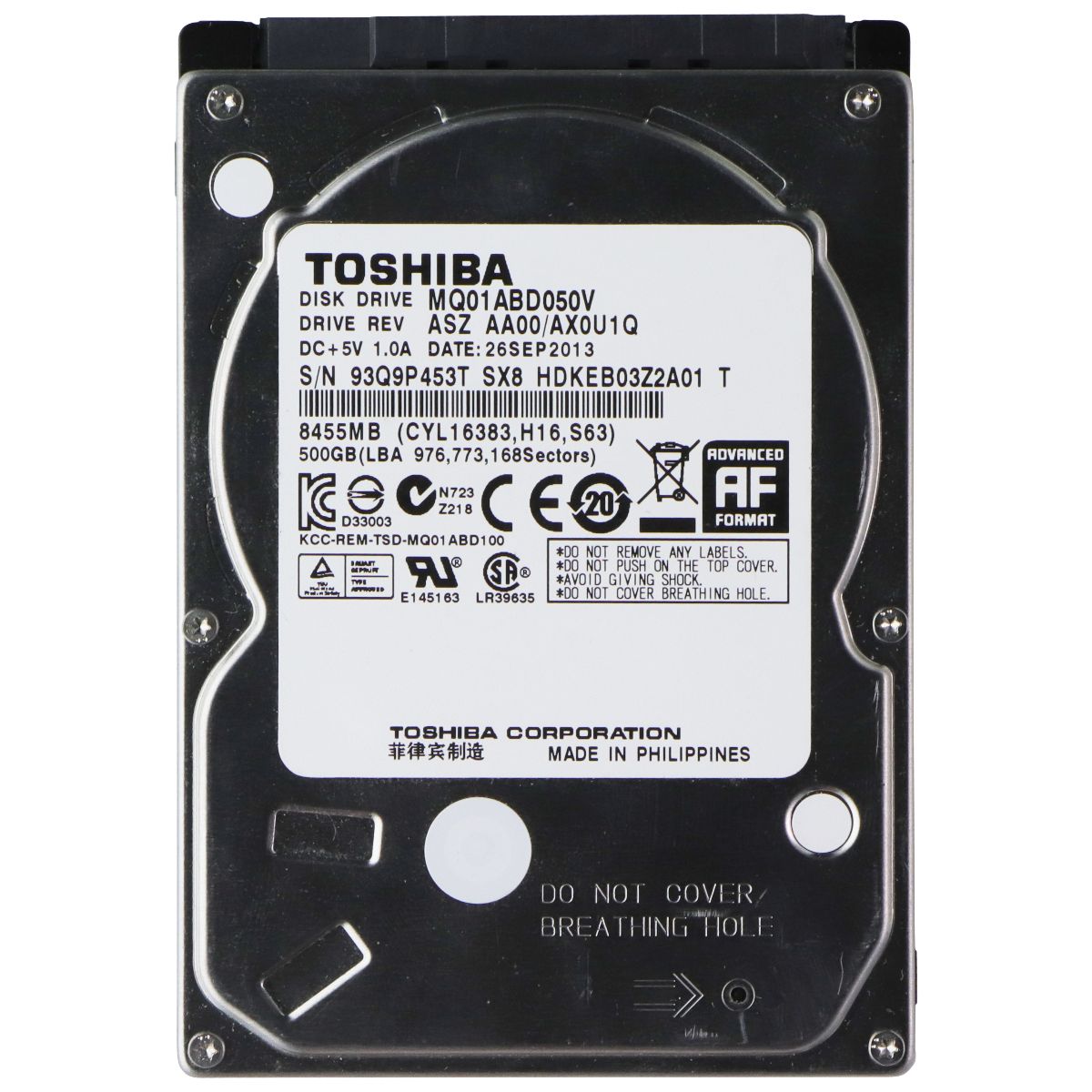 Toshiba 500GB 2.5-inch SATA II HDD (MQ01ABD050V) Digital Storage - Internal Hard Disk Drives, HDD Toshiba - Simple Cell Bulk Wholesale Pricing - USA Seller