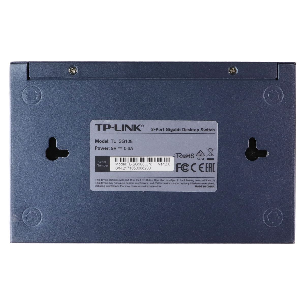 TP-Link (TL-SG108) 8 Port Gigabit Desktop Ethernet Switch - Blue