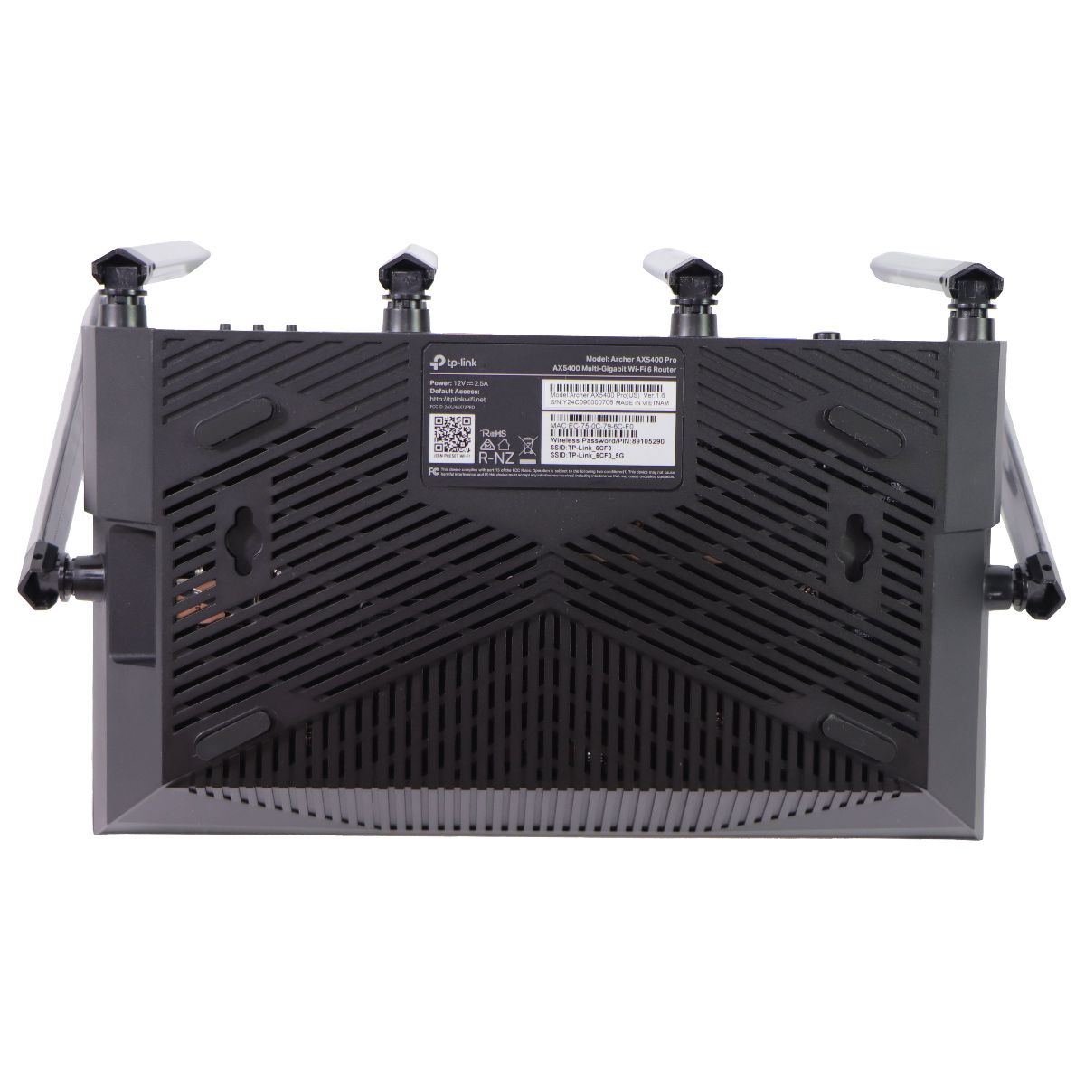 TP-Link AX5400 Pro 6-Stream Gigabit Wi-Fi 6 Router - Black Networking - Wireless Wi-Fi Routers TP-LINK - Simple Cell Bulk Wholesale Pricing - USA Seller