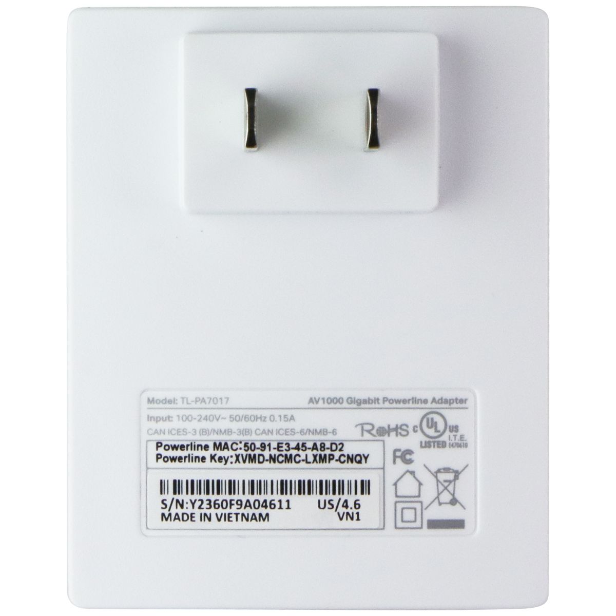 TP-Link AV1000 Powerline Network Extender Kit (TL-PA7017 KIT) - White Networking - Boosters, Extenders & Antennas TP-LINK - Simple Cell Bulk Wholesale Pricing - USA Seller