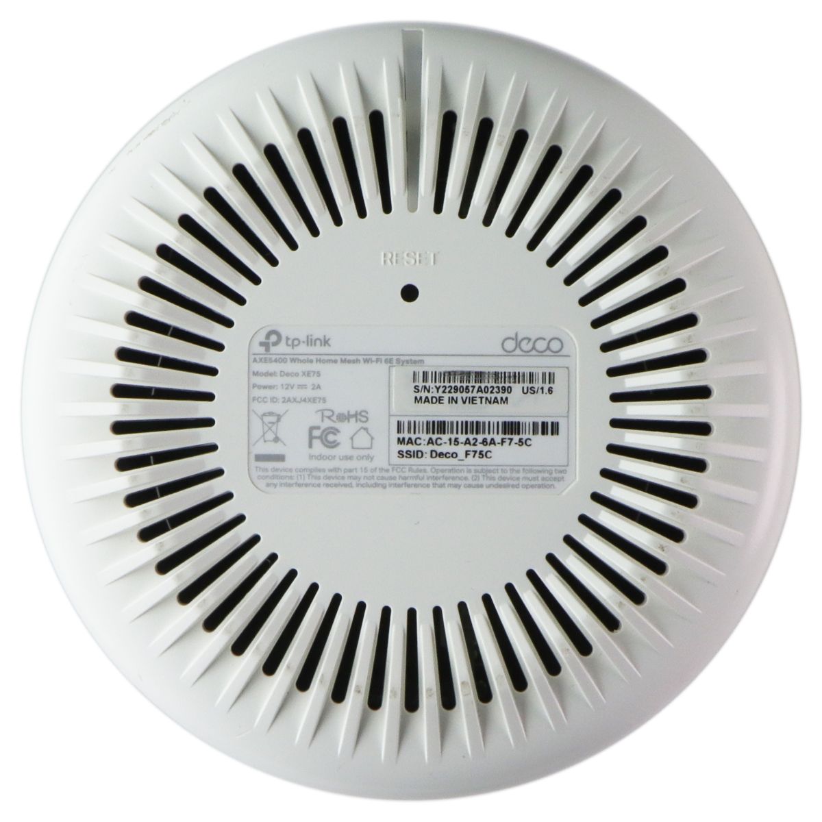 TP-Link AXE5400 Whole Home Mesh Wi-Fi 6E System (Deco XE75) - White