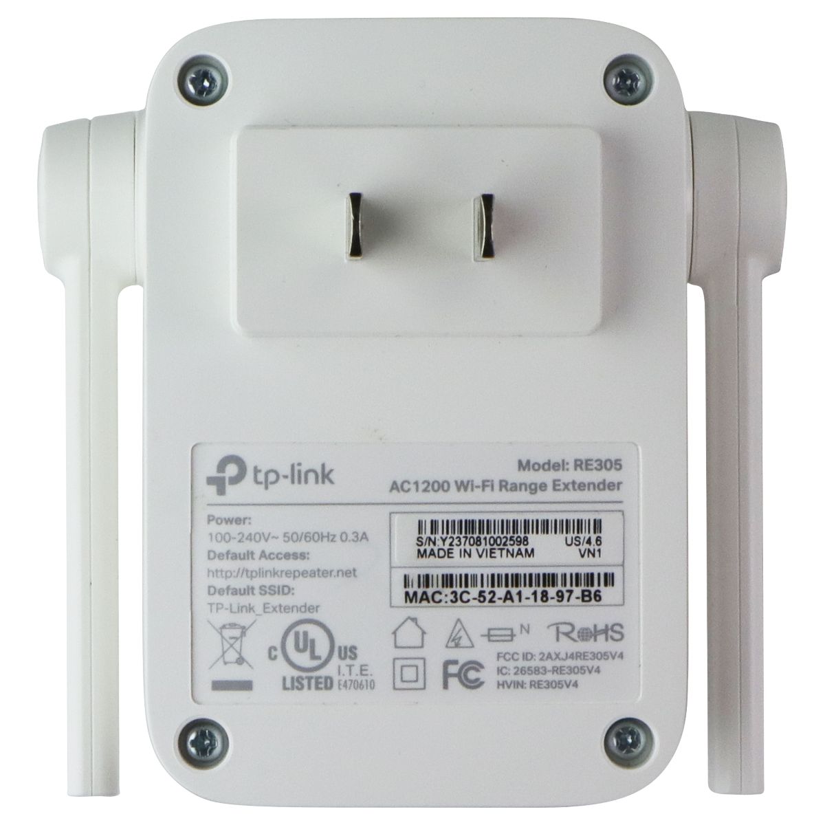 TP-LINK AC1200 Dual Band Mesh Wi-Fi Extender - White (RE305) Networking - Boosters, Extenders & Antennas TP-LINK - Simple Cell Bulk Wholesale Pricing - USA Seller