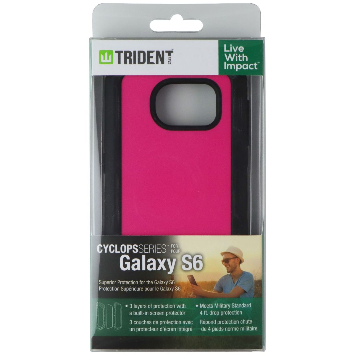 Trident Case Cyclops Series Case for Samsung Galaxy S6 - Pink / Black