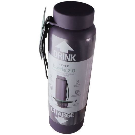 TYLT Bottle 2.0 Hydration Bottle with Power Bank and Wireless Charger - Purple Sporting Goods - Water Bottle & Cages TYLT    - Simple Cell Bulk Wholesale Pricing - USA Seller