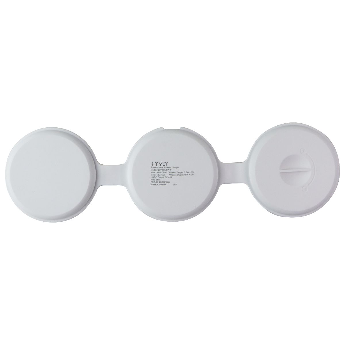 TYLT Folio Trio 3-in-1 Wireless Charger Pad with MagSafe - White (QITRIOMSW-T) Cell Phone - Chargers & Cradles TYLT - Simple Cell Bulk Wholesale Pricing - USA Seller