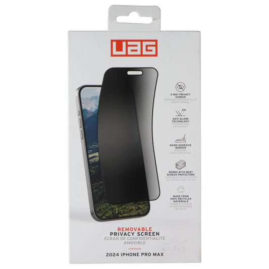 Urban Armor Gear UAG Removable Privacy Screen for Apple iPhone 16 Pro Max Cell Phone - Screen Protectors Urban Armor Gear - Simple Cell Bulk Wholesale Pricing - USA Seller