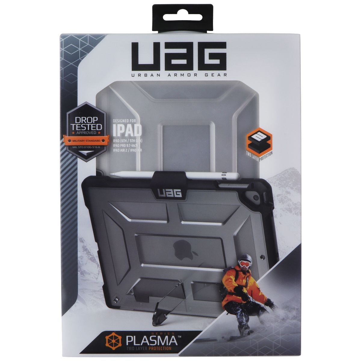 UAG Plasma Series Case for iPad 6th/5th Gen, iPad Pro 9.7", iPad Air 2/Air - Ice iPad/Tablet Accessories - Cases, Covers, Keyboard Folios UAG - Simple Cell Bulk Wholesale Pricing - USA Seller
