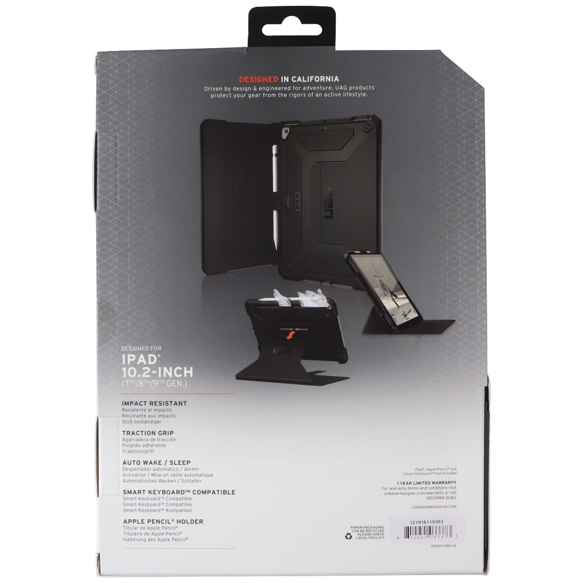 UAG Metropolis Series Case for Apple iPad 10.2-in (9th/8th/7th Gen) - Red Magma iPad/Tablet Accessories - Cases, Covers, Keyboard Folios UAG - Simple Cell Bulk Wholesale Pricing - USA Seller