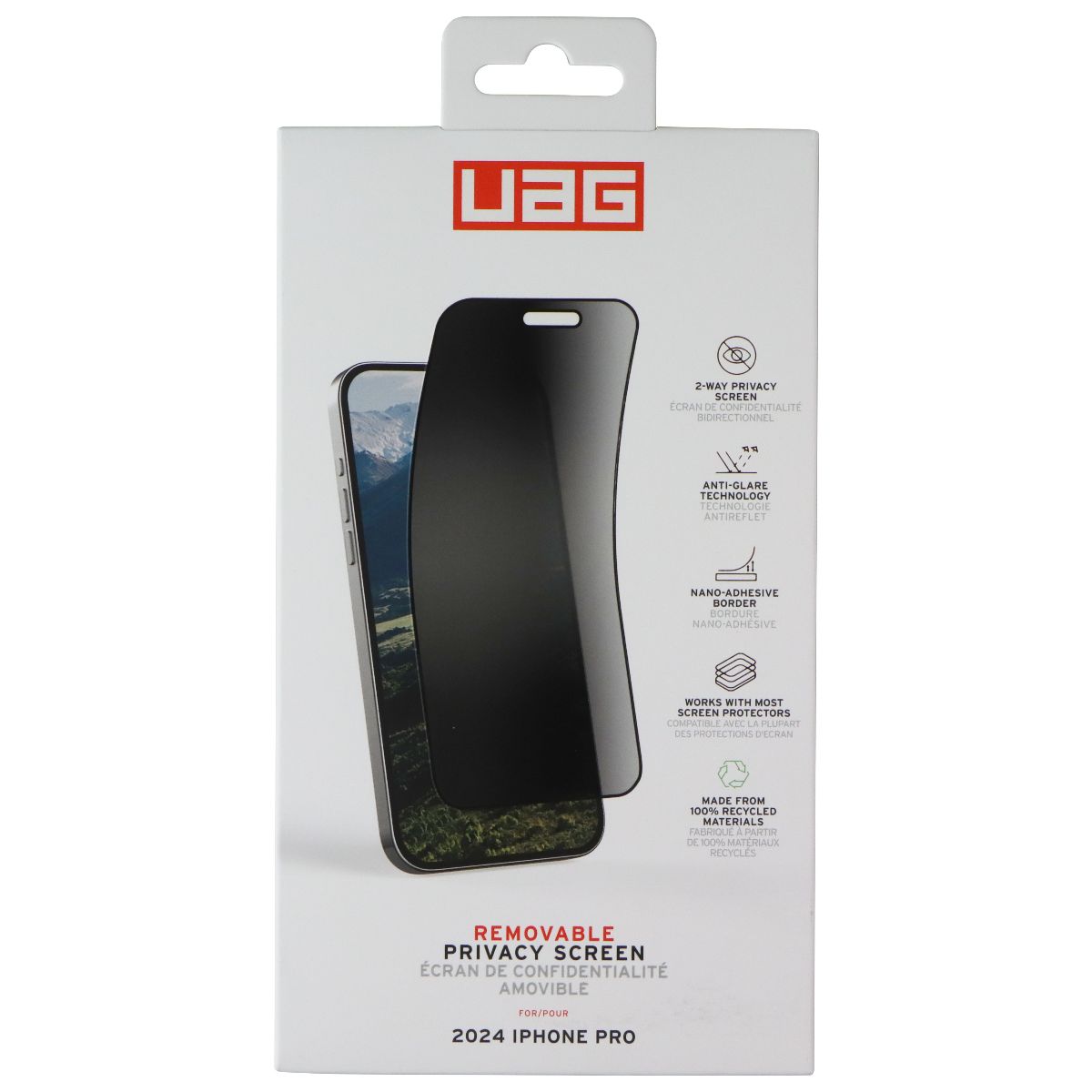 Urban Armor Gear Removable Privacy Screen for Apple iPhone 16 Pro Cell Phone - Screen Protectors UAG - Simple Cell Bulk Wholesale Pricing - USA Seller
