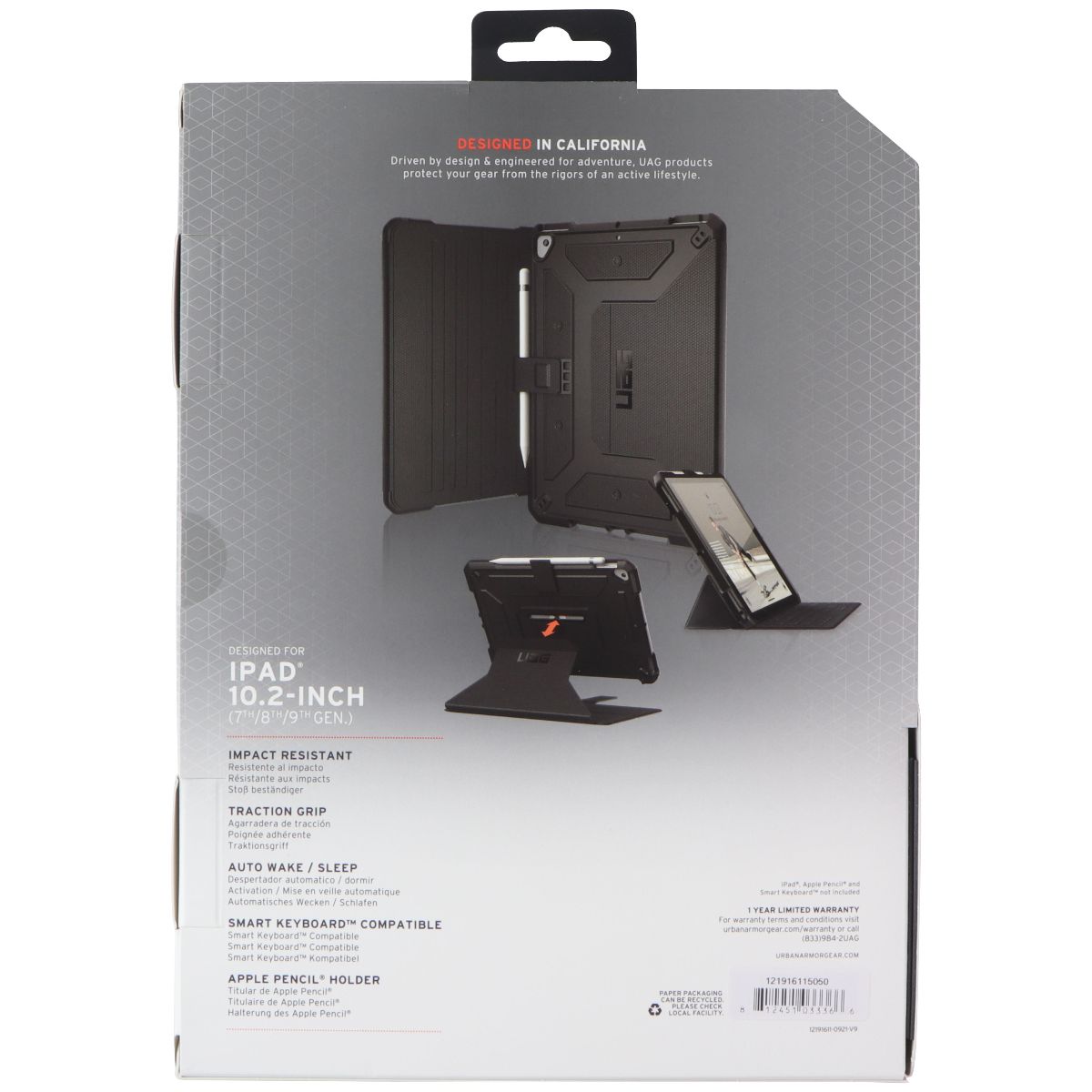 UAG Metropolis Series Case for Apple iPad 10.2" (7th/8th/9th Gen) - Cobalt Blue iPad/Tablet Accessories - Cases, Covers, Keyboard Folios UAG - Simple Cell Bulk Wholesale Pricing - USA Seller