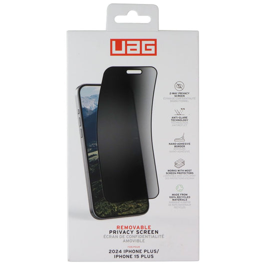 UAG Removable Privacy Screen for Apple iPhone 16 Plus/ 15 Plus Cell Phone - Screen Protectors UAG - Simple Cell Bulk Wholesale Pricing - USA Seller
